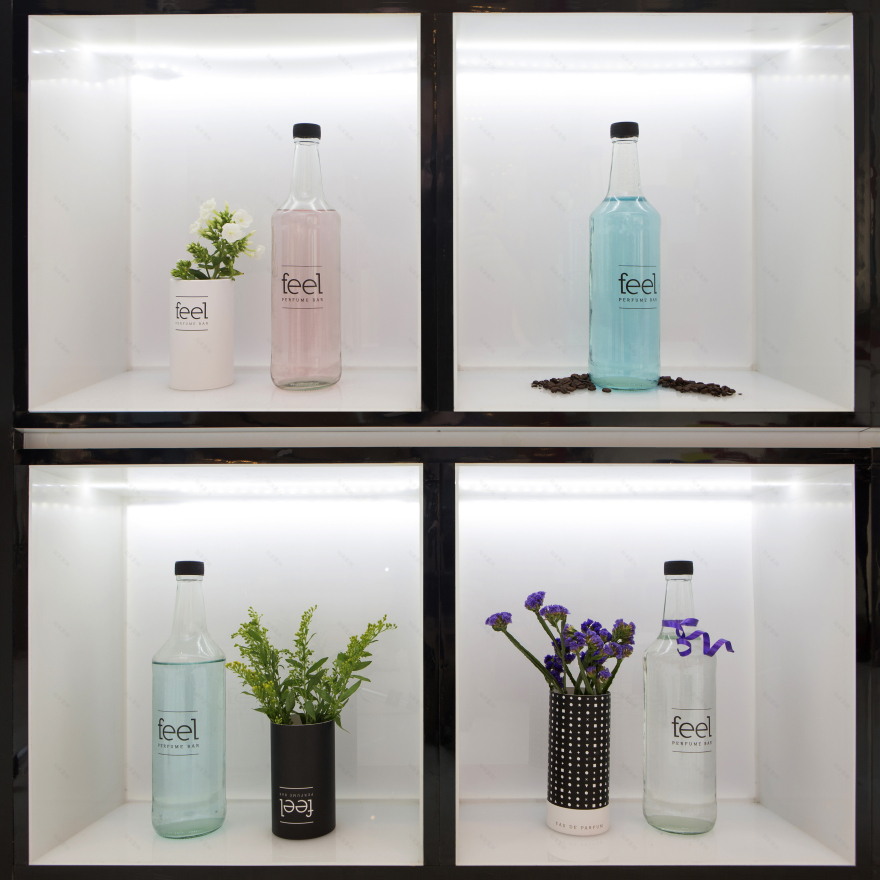 购物中心香水吧设计 | 独特模块化香水瓶展示-6