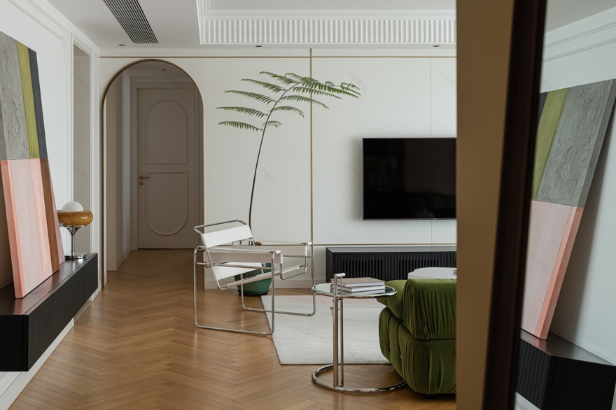 治愈系简法式风格住宅设计丨中国成都丨观白设计-10