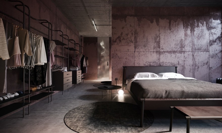 工业风金石运用,Moldova 住宅与广州铜板墙居所-43