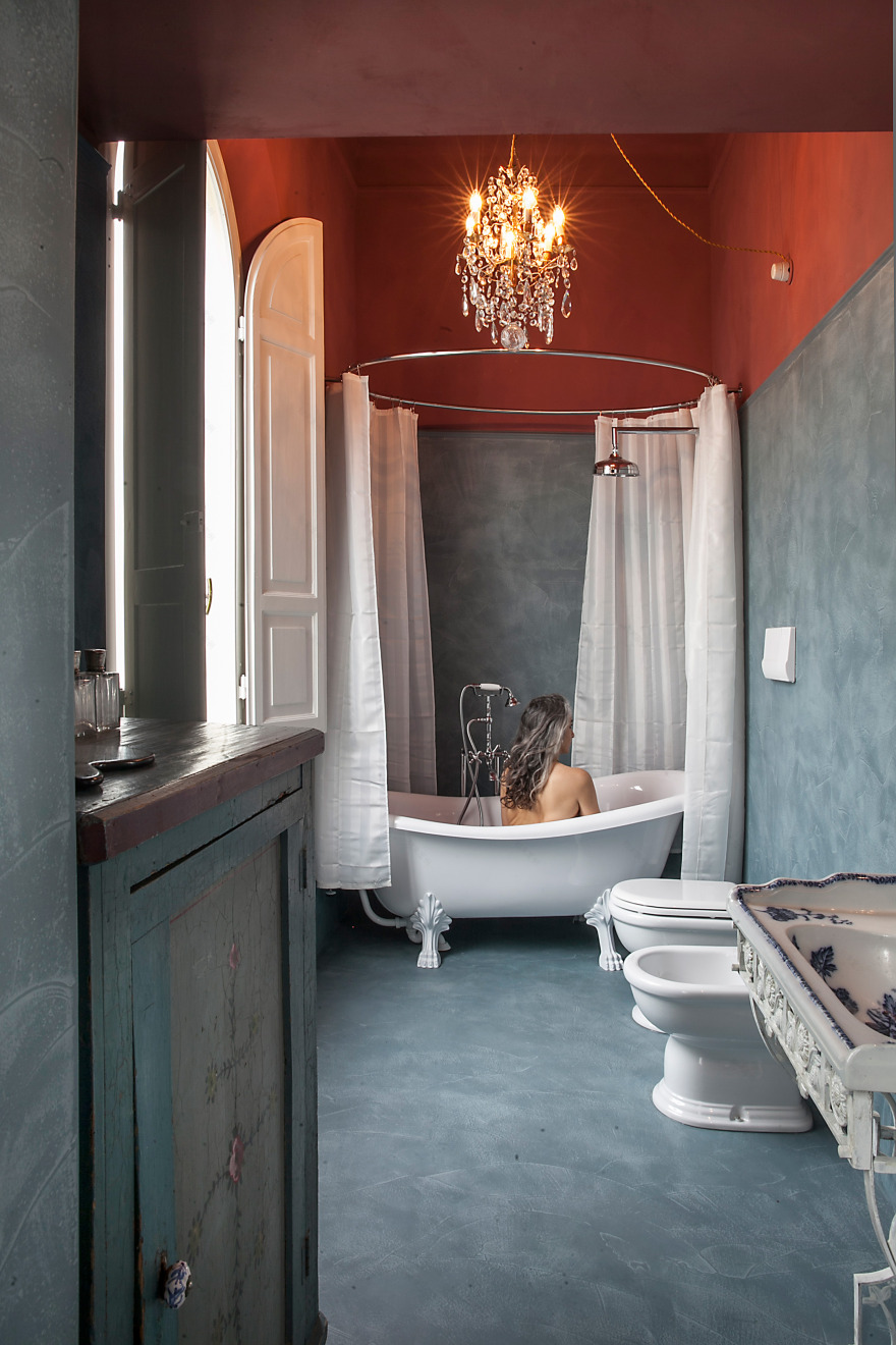 复古色彩的别墅空间 | Casa CH 的室内设计-15