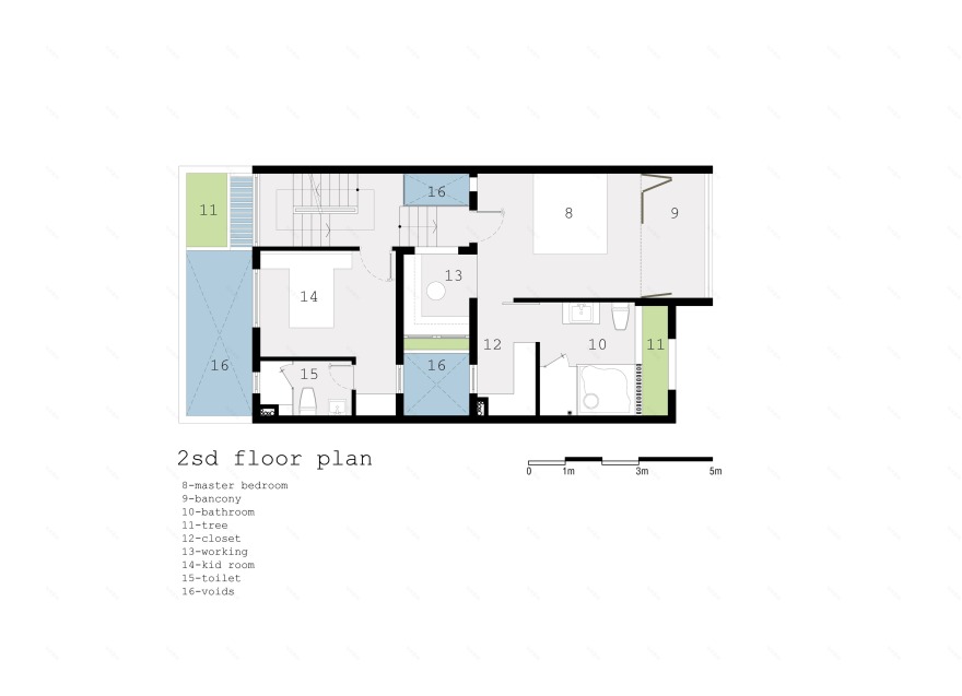 越南 BQ-17 别墅设计,简约线条与绿意空间的完美融合-19