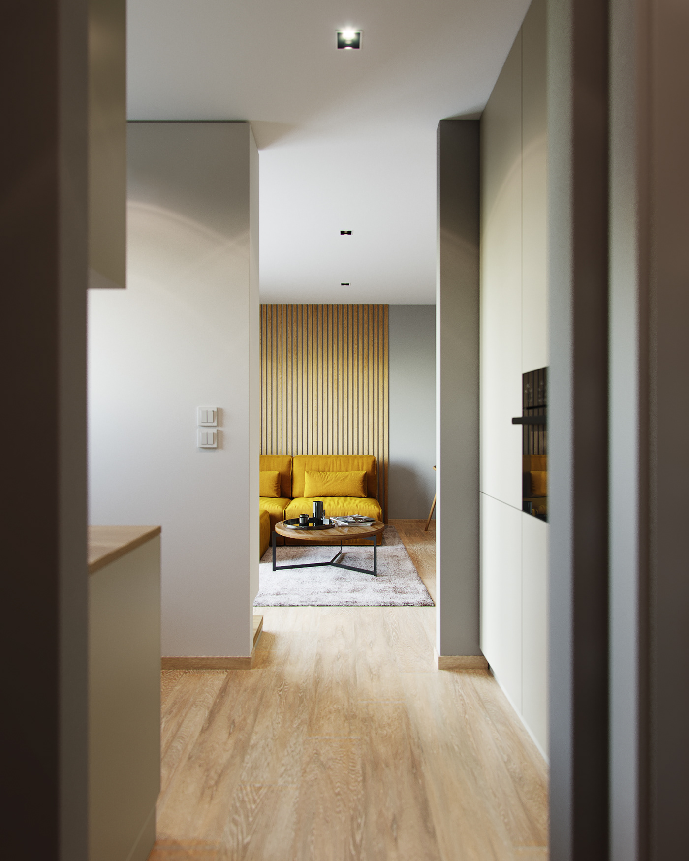 雅典 Glyfada 别墅翻新 | 黄色沙发成为焦点-8