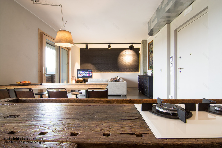 工业风 2.0 公寓 | 定制铁艺、原始砖墙、开放空间-6