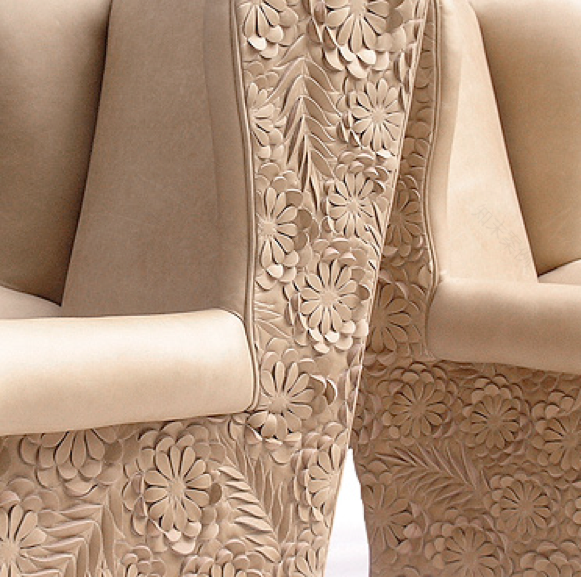 皮雕工艺在室内墙面设计中的应用-54