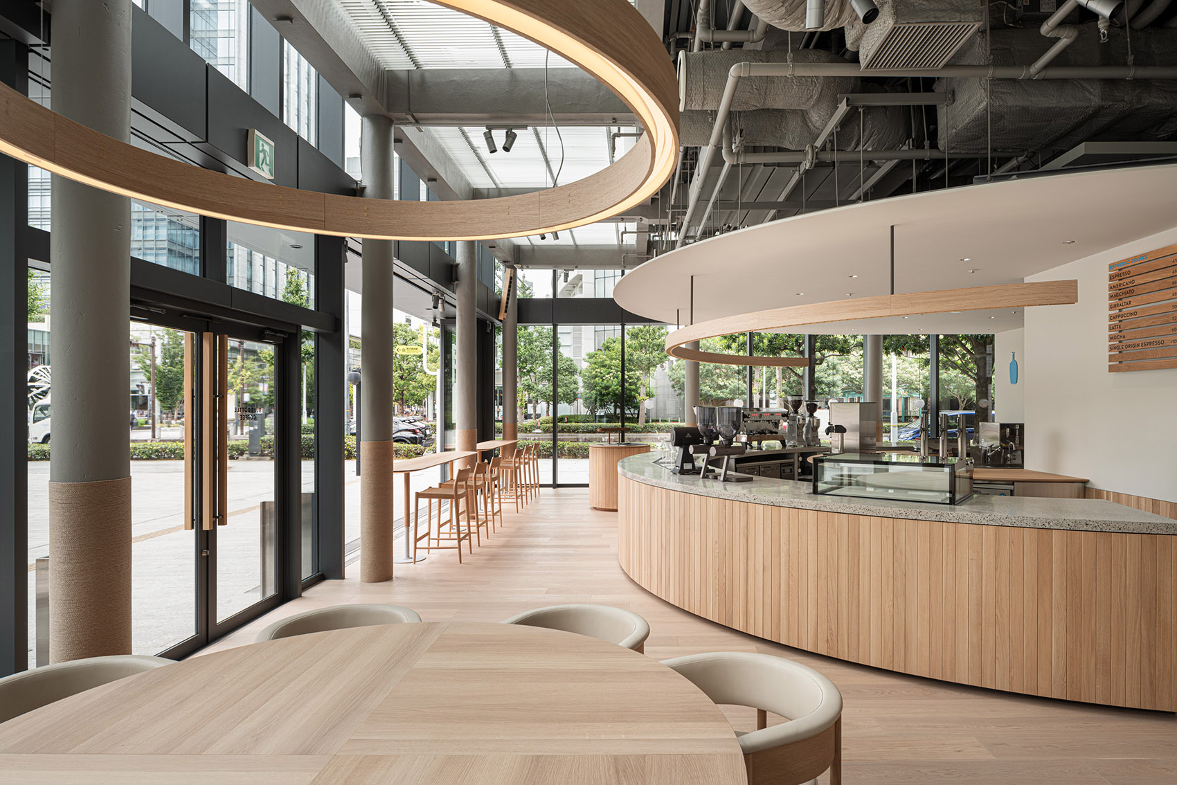 Blue Bottle咖啡港未来店，东京/科技与工艺结合的木制家具-13