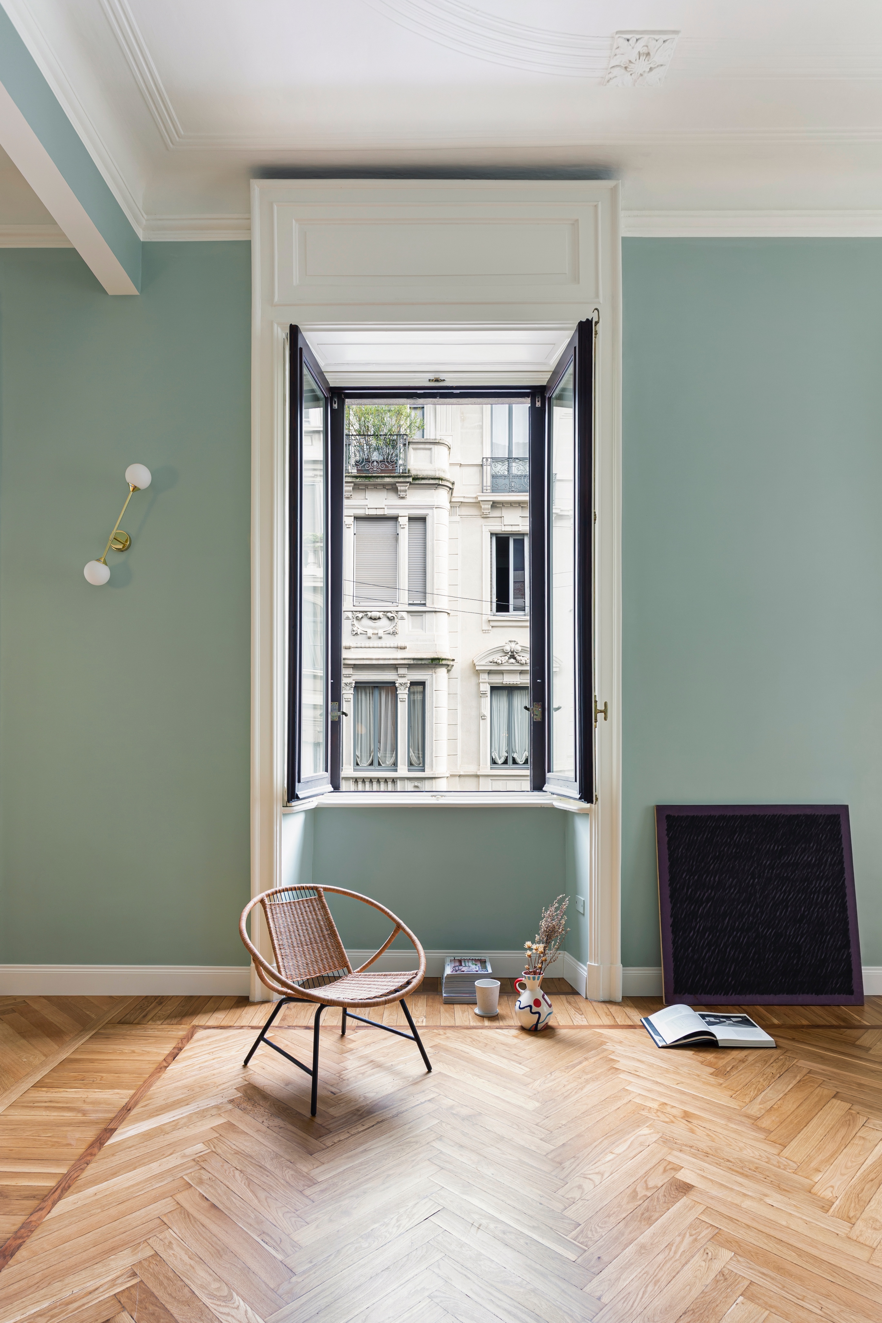 十九世纪极简主义米兰公寓的现代对话-2