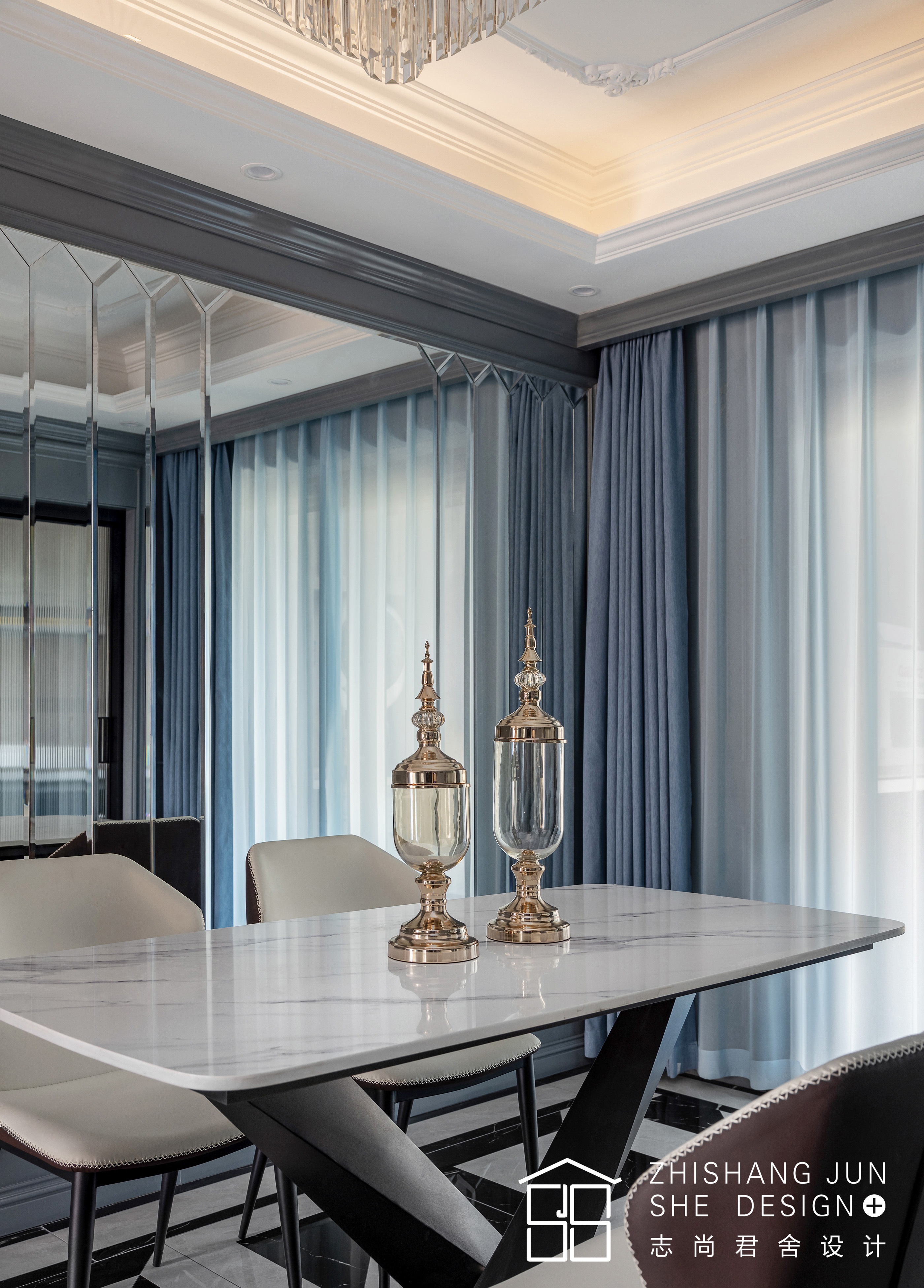 浪漫优雅，150㎡精装改造；低调内敛宁静优雅的法式，谁能不爱|志尚君舍设计-9