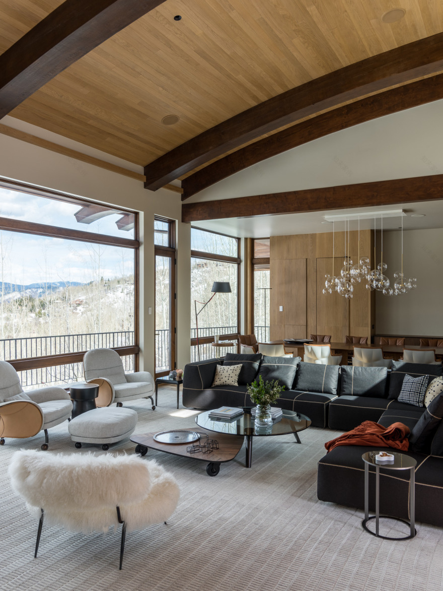 巴西 Patricia Martinez 打造 Aspen Snowmass 家庭别墅,自然有机风格温馨实用-4