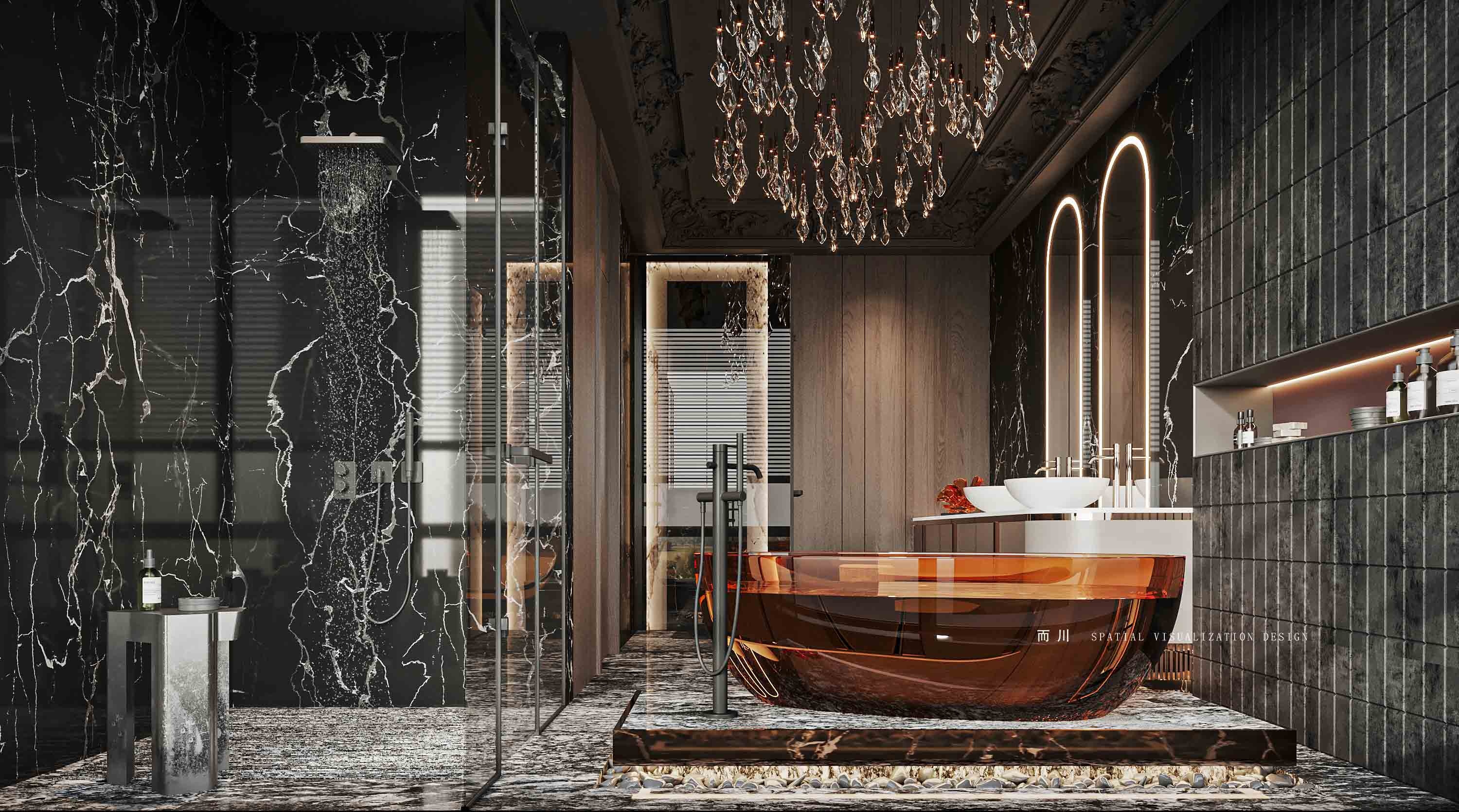 意式风情别墅设计丨而川空间可视化工作室-15