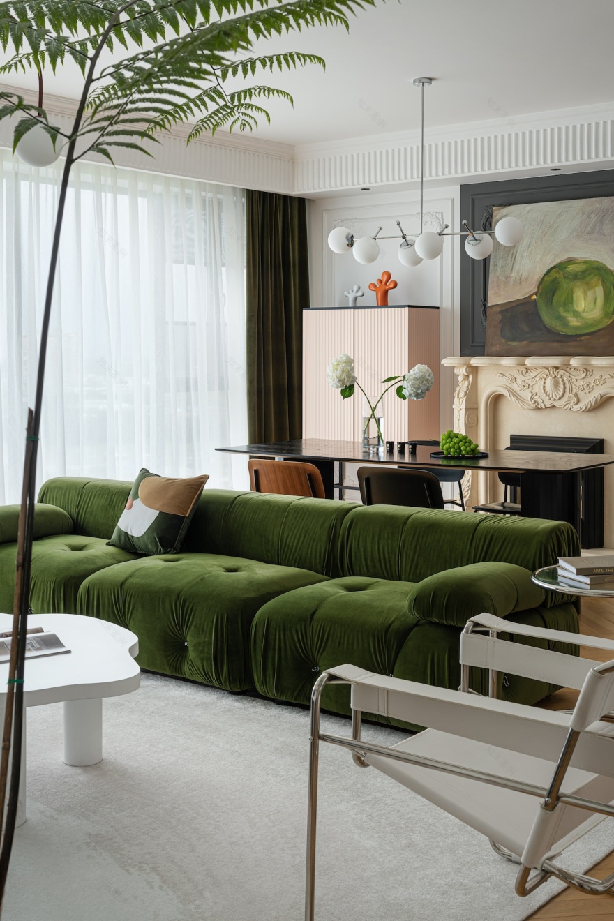 治愈系简法式风格住宅设计丨中国成都丨观白设计-44