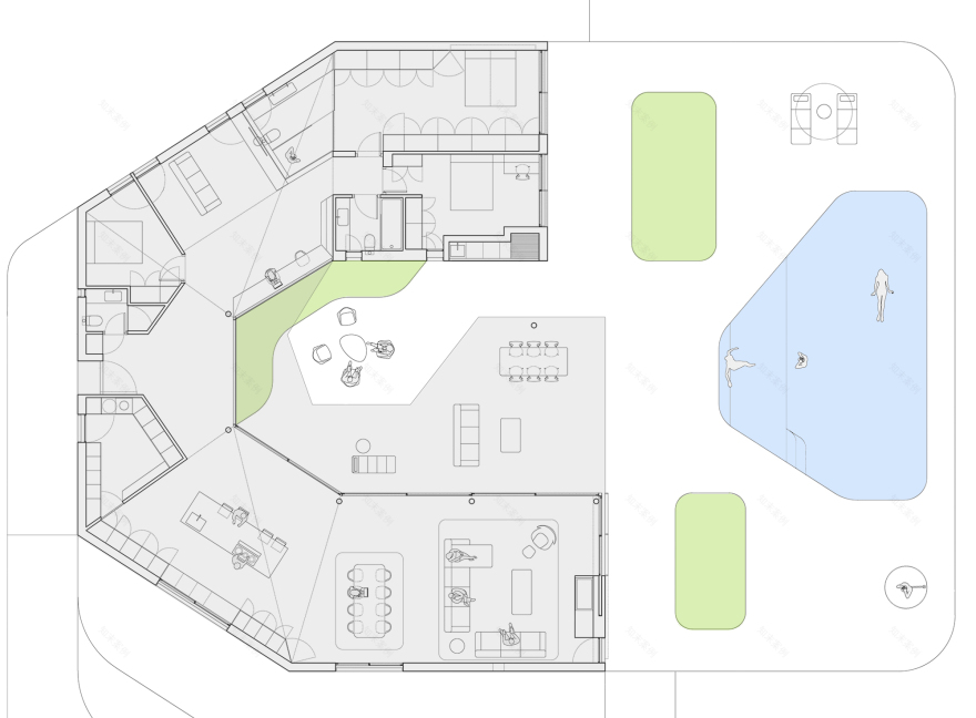 融合传统与现代的“阴与阳”别墅设计-57