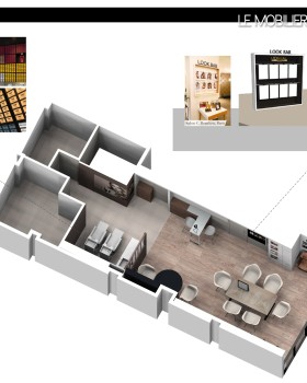 创意理发店 3D 设计