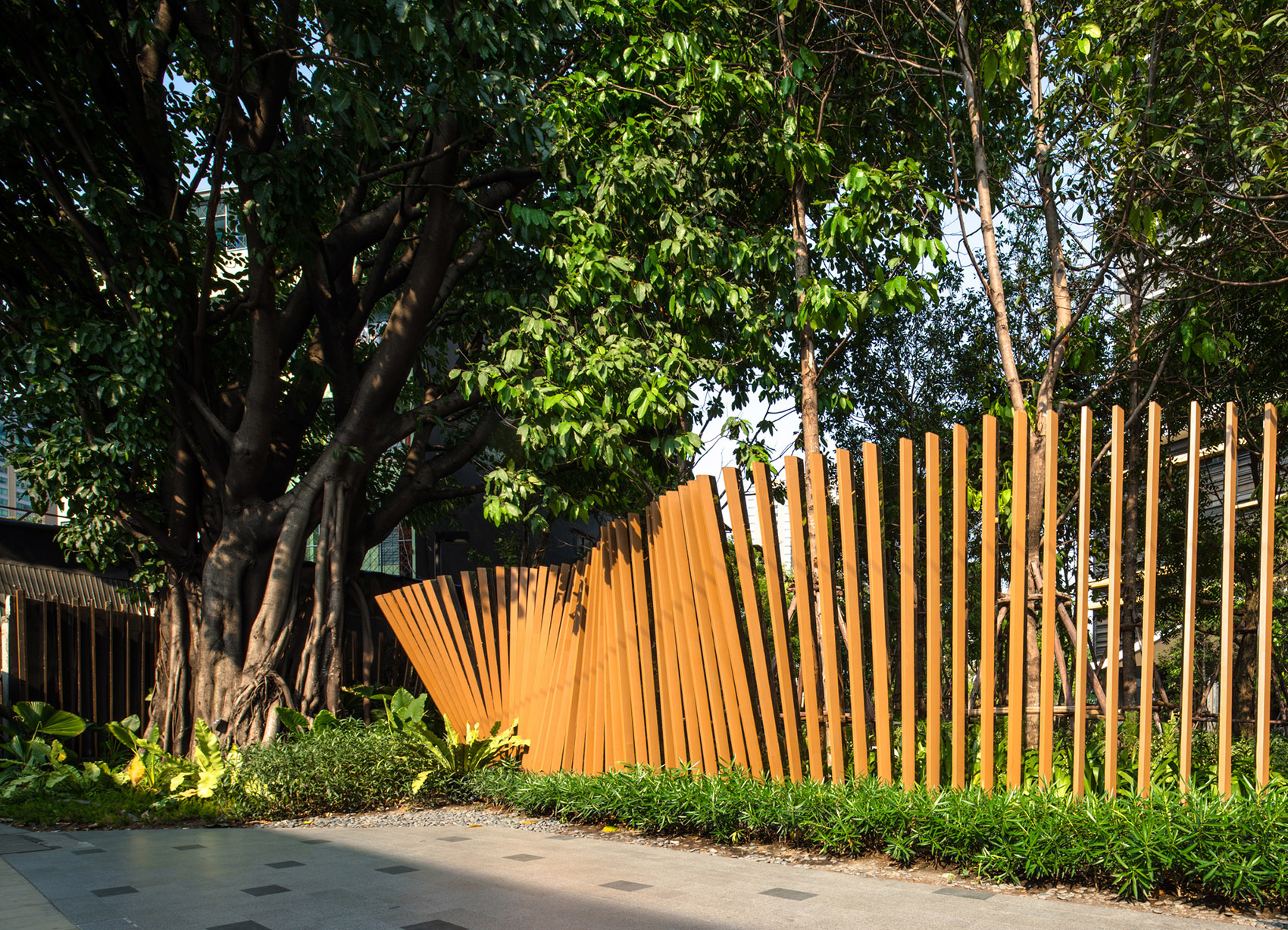 The Line Mochit高层住宅景观设计，曼谷/4个景观园区和6条主题步道打造舒适的生活环境-14