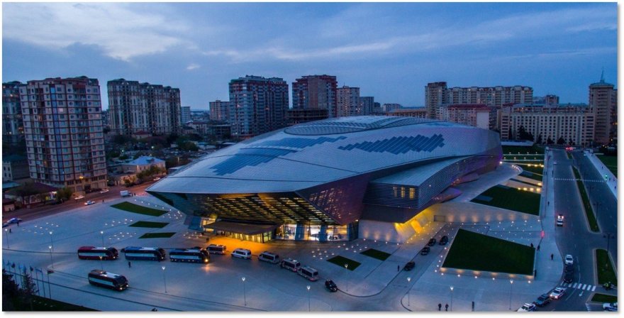 阿塞拜疆巴库会议中心,铝质墙面呈现自然质感-5