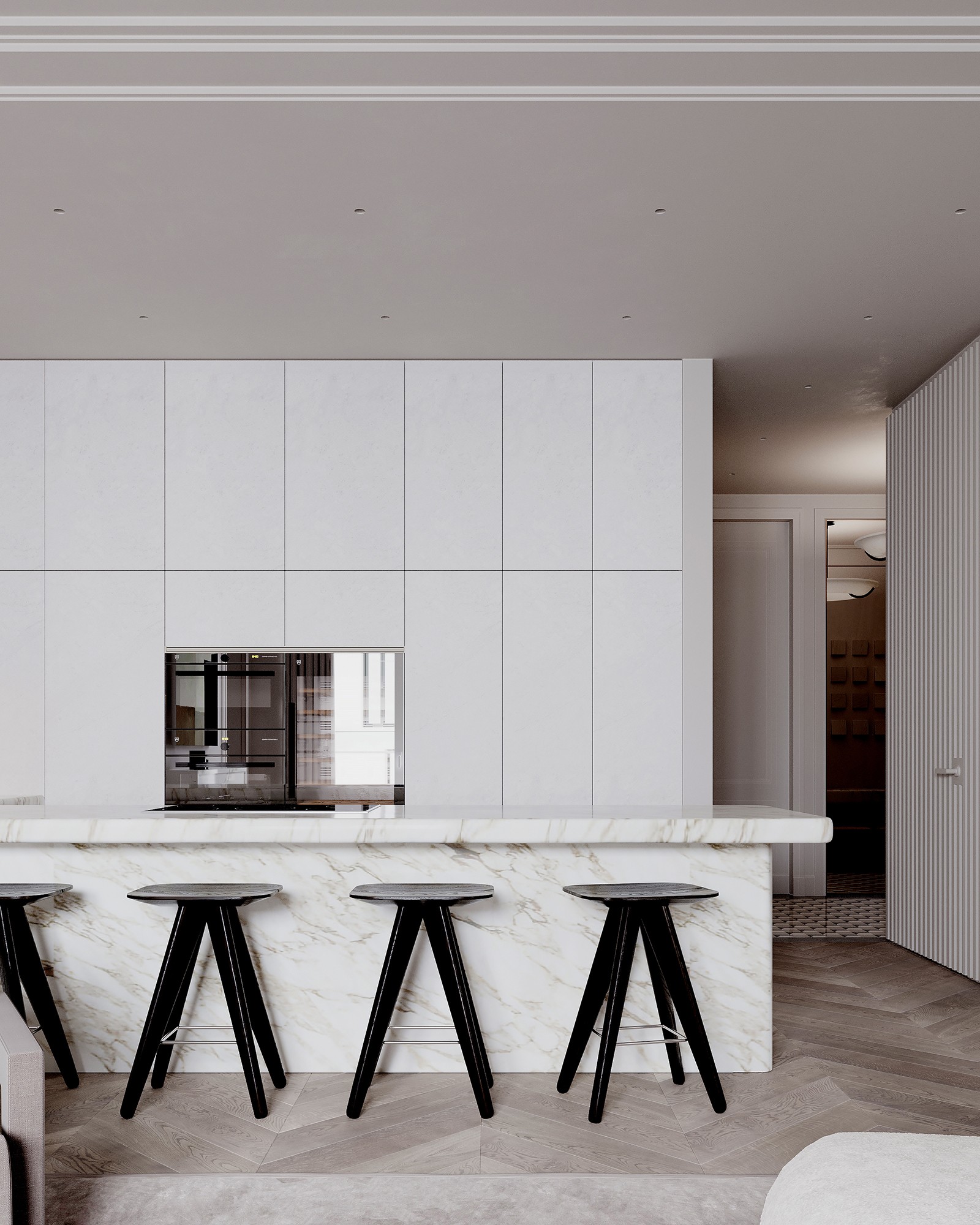 莫斯科法式极简公寓丨俄罗斯莫斯科丨ABarchitects 工作室-11