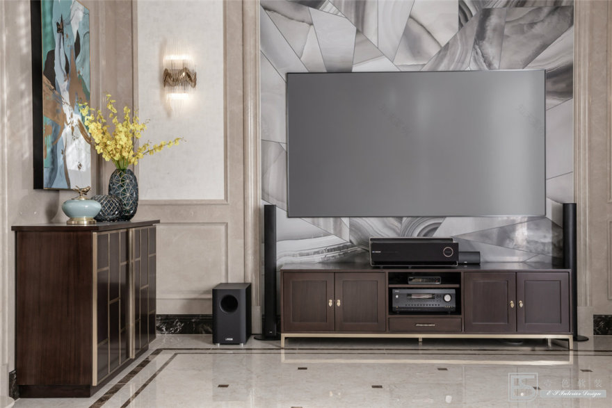 壹色软装 | 现代轻奢融入新中式,打造 350m2 中央美墅-9