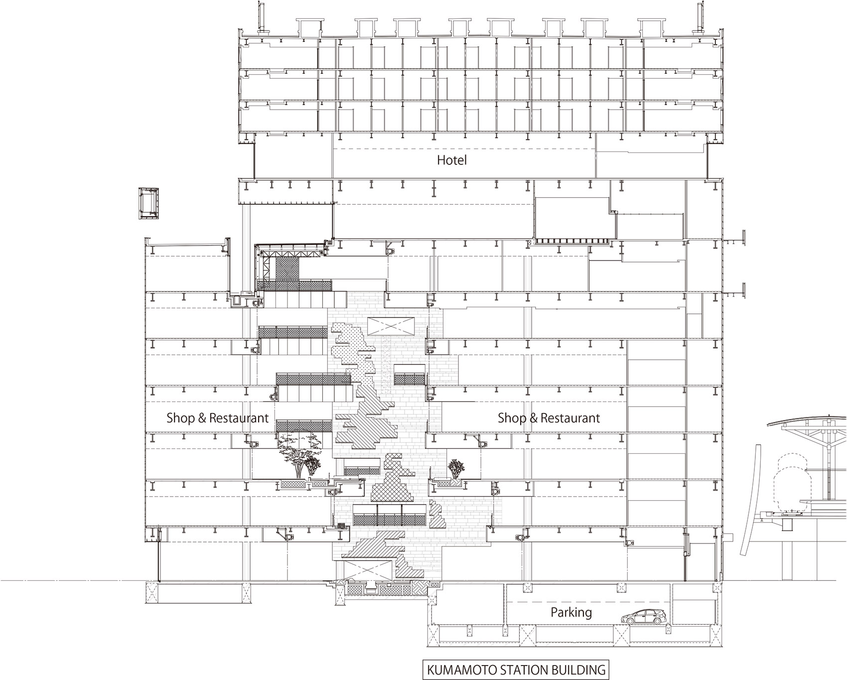 日本熊本车站大楼丨株式会社日建设计-81