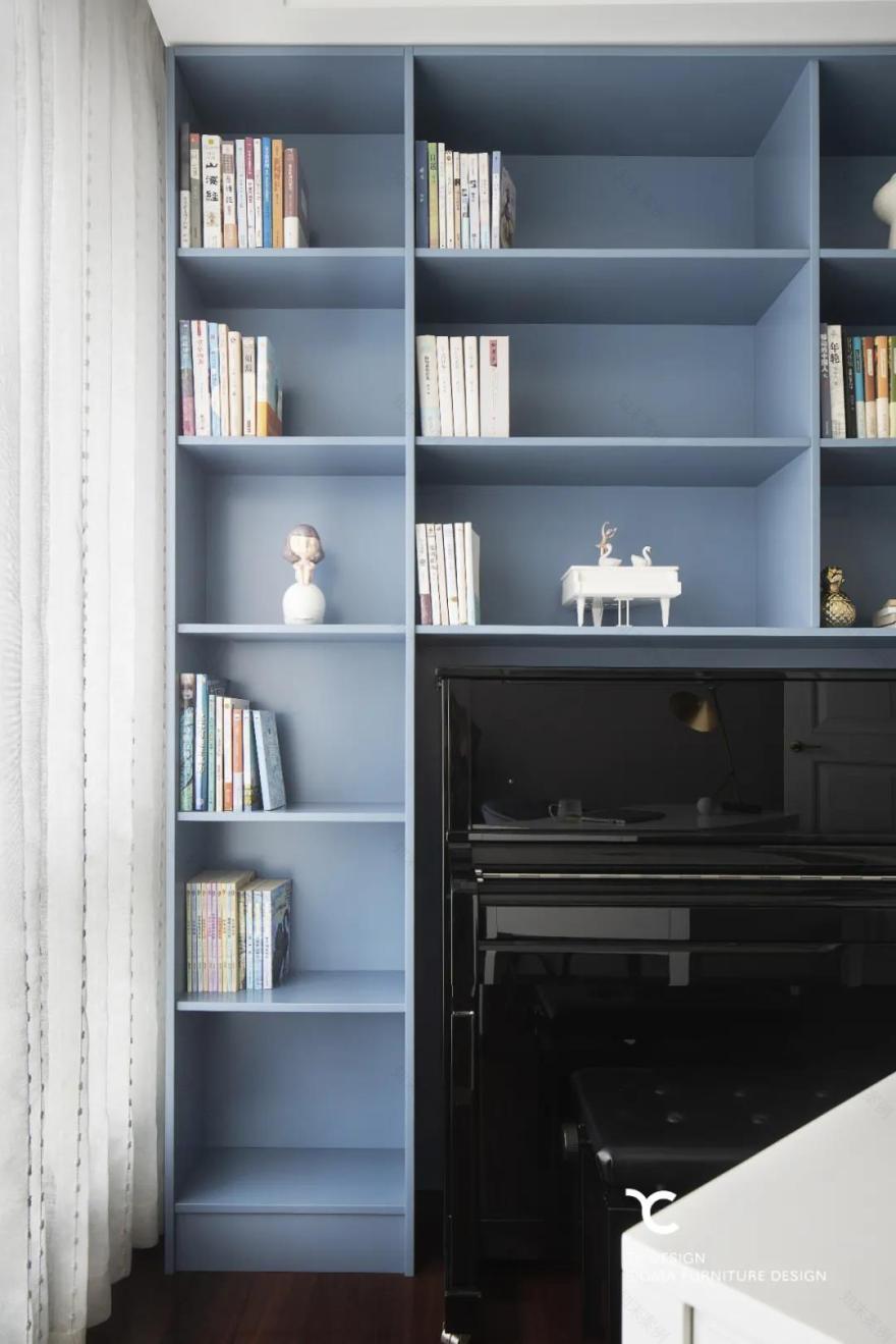 杭州 190m2 现代轻奢平层之家,以克莱因蓝加莫奈灰诠释温柔优雅-74