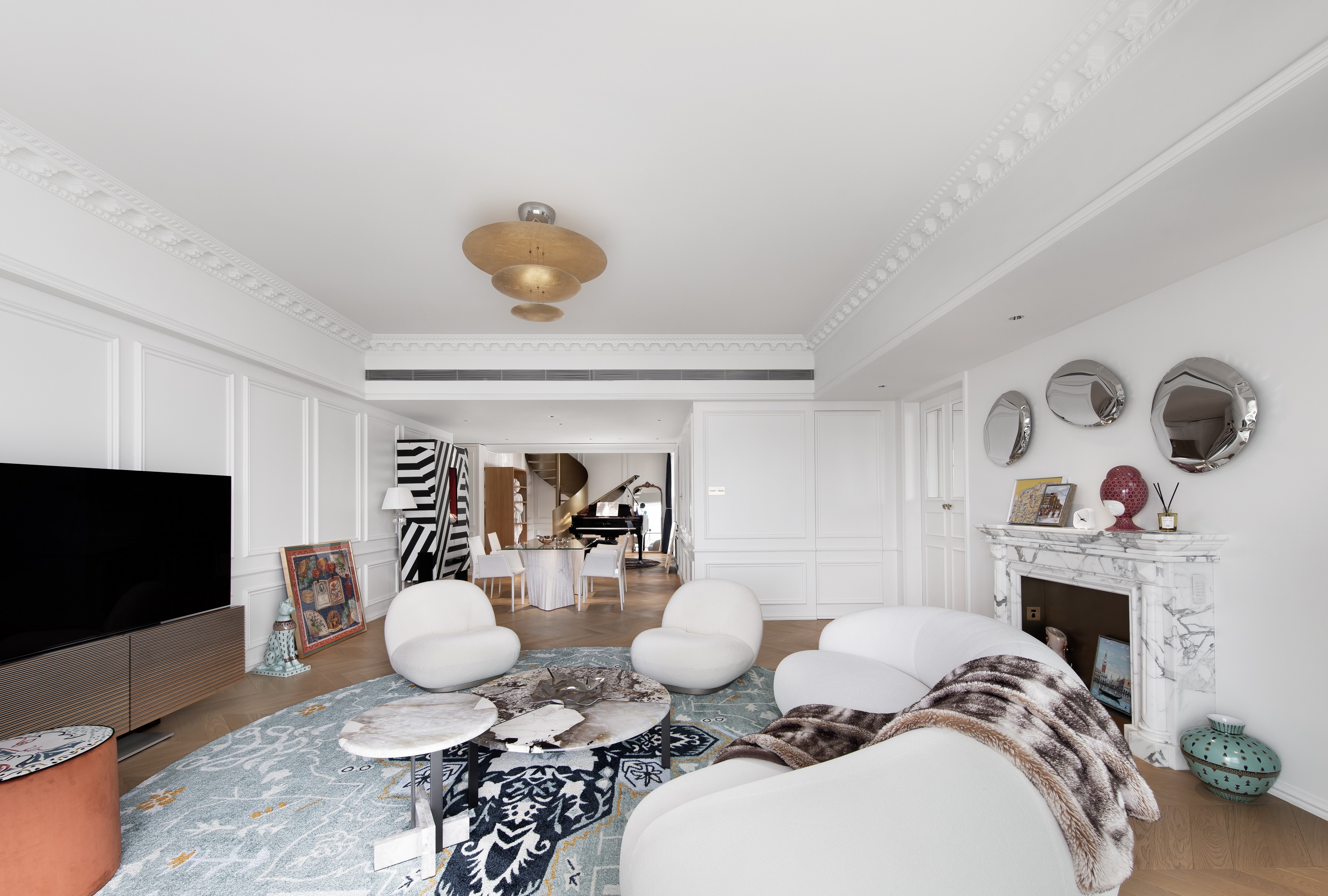 法式浪漫与现代空间的完美融合·东海国际公寓 148㎡设计案例-17