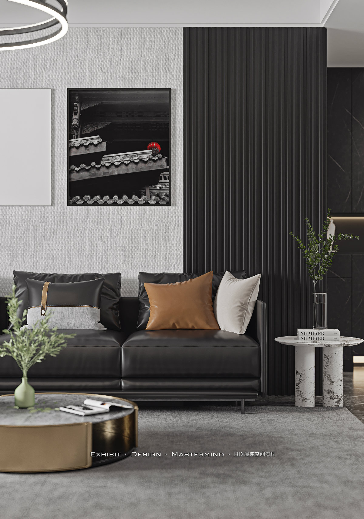 混沌空间写实表现ll现代特写客厅餐厅案例-0