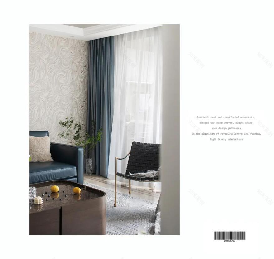 杭州 190m2 现代轻奢平层之家,以克莱因蓝加莫奈灰诠释温柔优雅-0