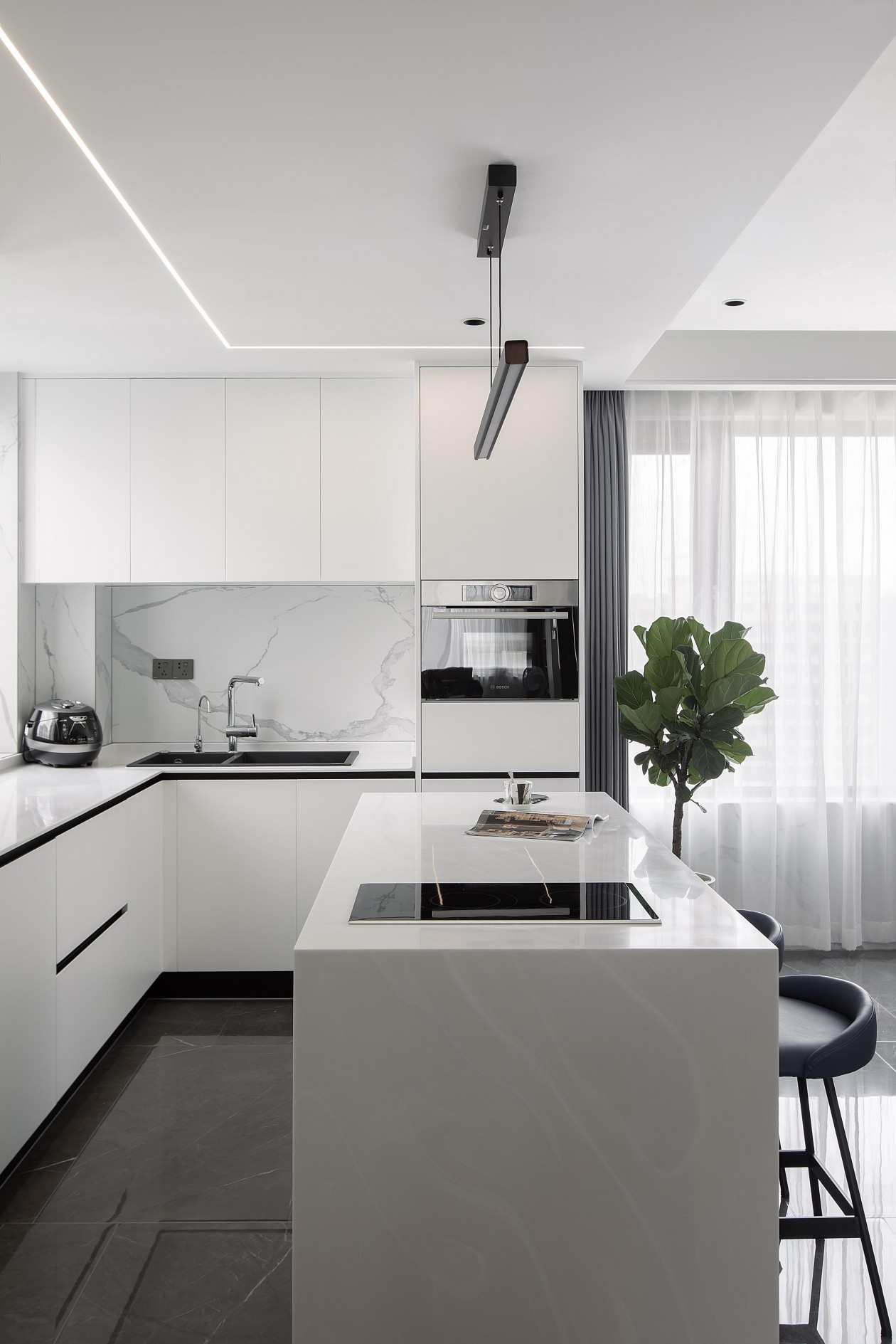 新湖海德公园现代简约家居设计，160㎡三室两厅的温馨空间-14