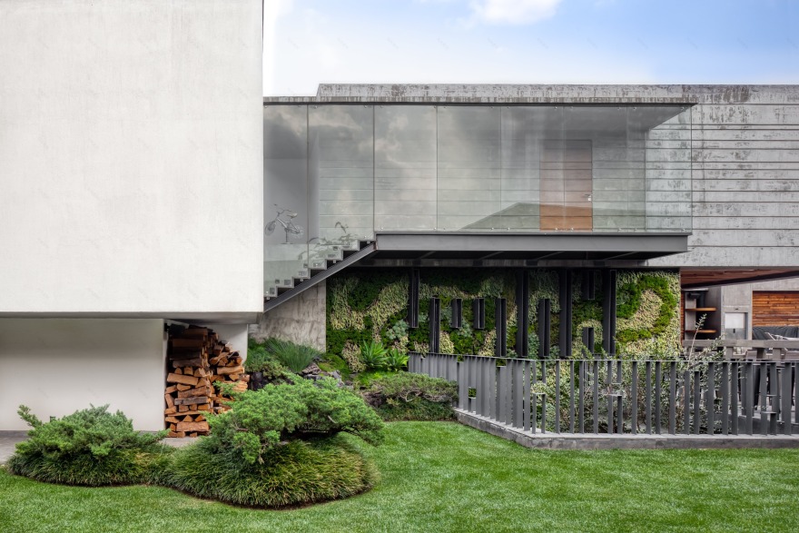 墨西哥 Casa Espejo Verde 垂直花园丨Daniel Gómez Bilbao-1