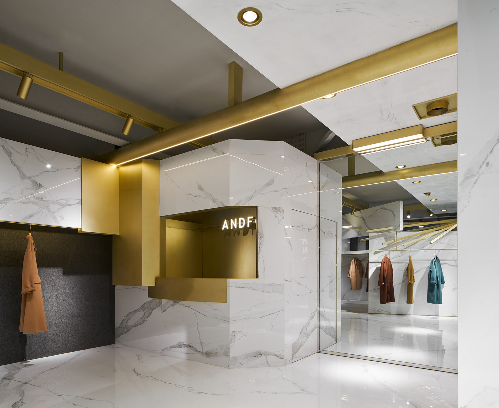 ANDFOR服装品牌展厅，杭州/融会贯通的空间分割-14