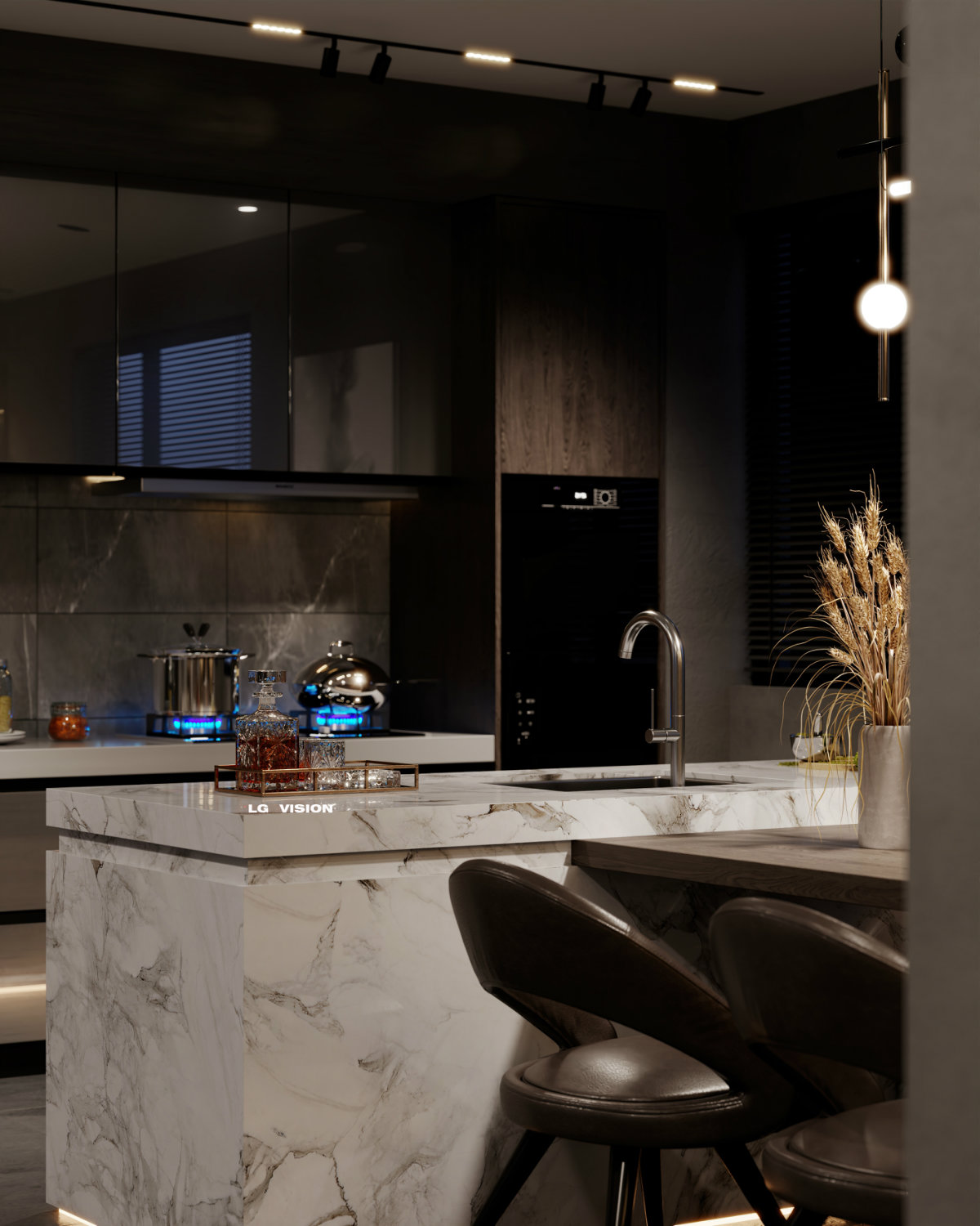 LG VISION - 暗黑系客餐厅-2