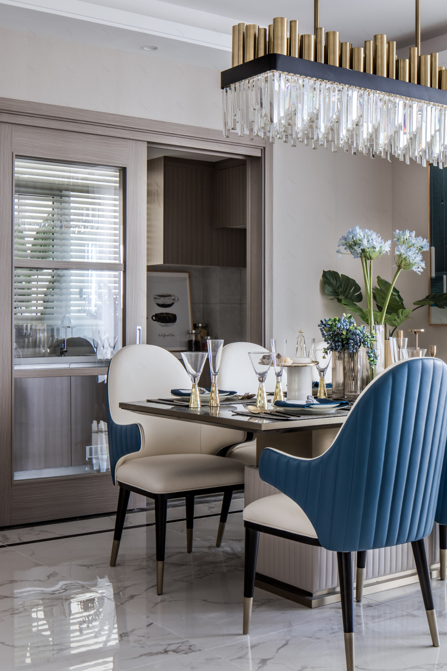 UMA 伍玛设计丨样板间丨武汉江山境 | 灵魂蓝调,澄明雅致-20