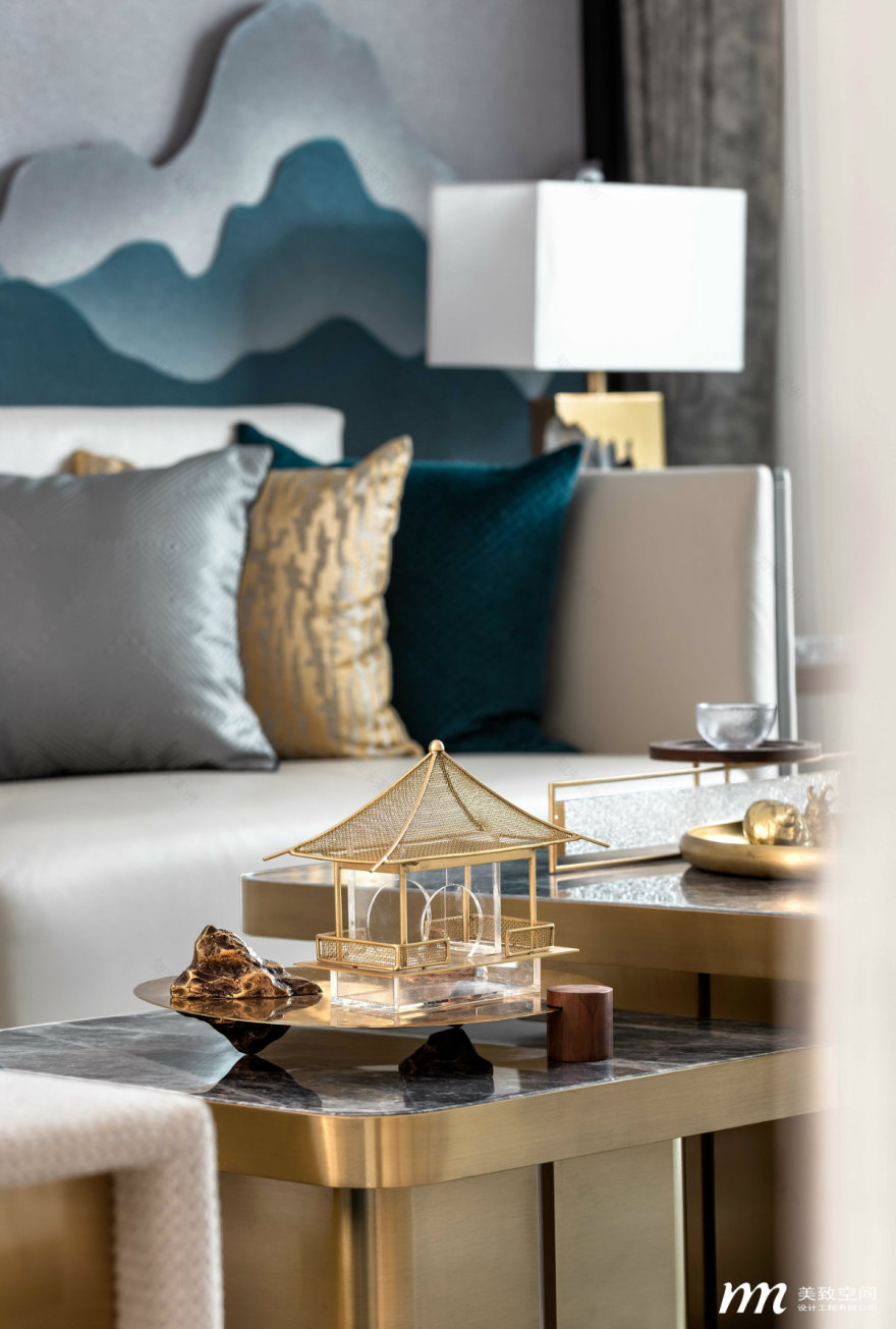 焦作恒大翡翠华庭新中式家居设计丨中国焦作丨美致空间-9