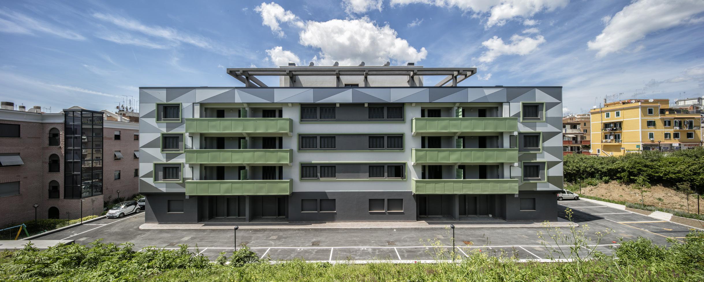 罗马绿色公寓建筑,创新社会住房与自然共生-13