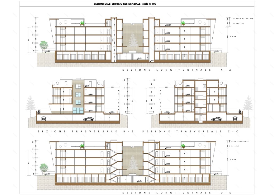 sergio stigliano丨公寓建筑丨PROGETTO DI UN EDIFICIO RESIDENZIALE E RECUPERO AMBIENTALE DI UN PARCO PRIVATO IN LOCALITA' PANTAN MONASTERO- X MUNICIPIO-ROMA CAPITALE-12