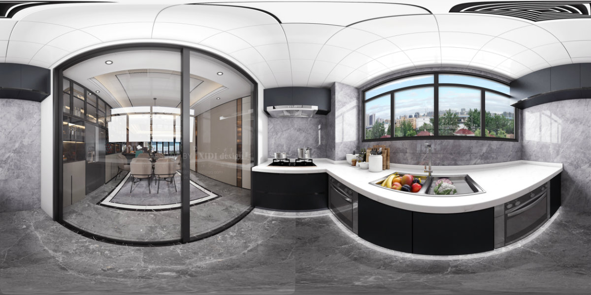 现代轻奢丨全房全景图-9