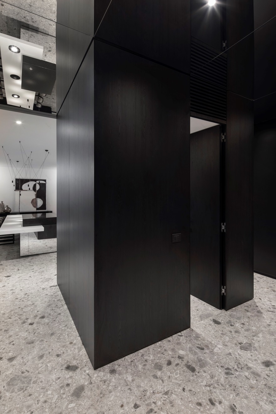 极简黑白公寓,功能与美学的完美融合-8