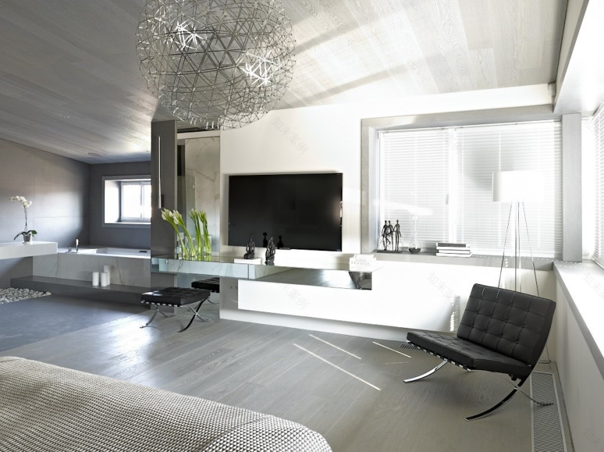 莫斯科乡村别墅的简约温馨室内设计-16