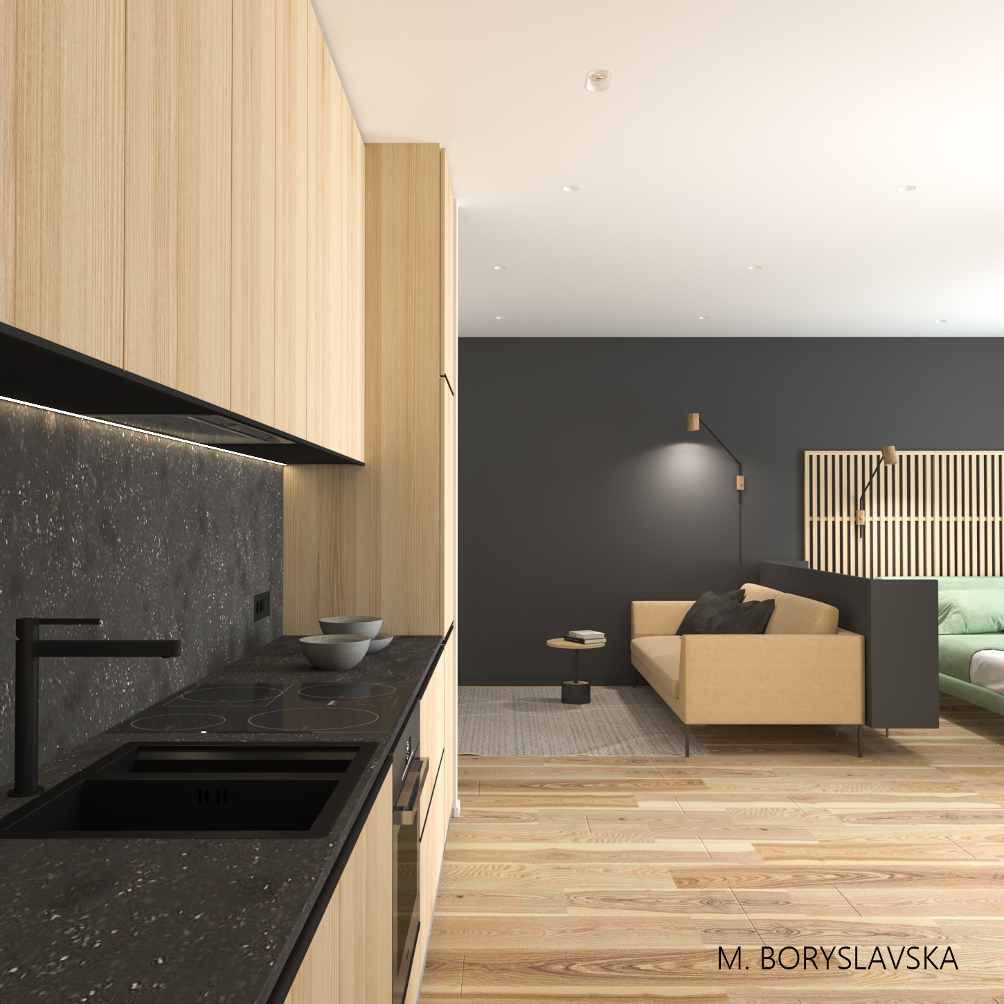 Mariana Boryslavska丨公寓丨Studio apartment RYBALSKY-5