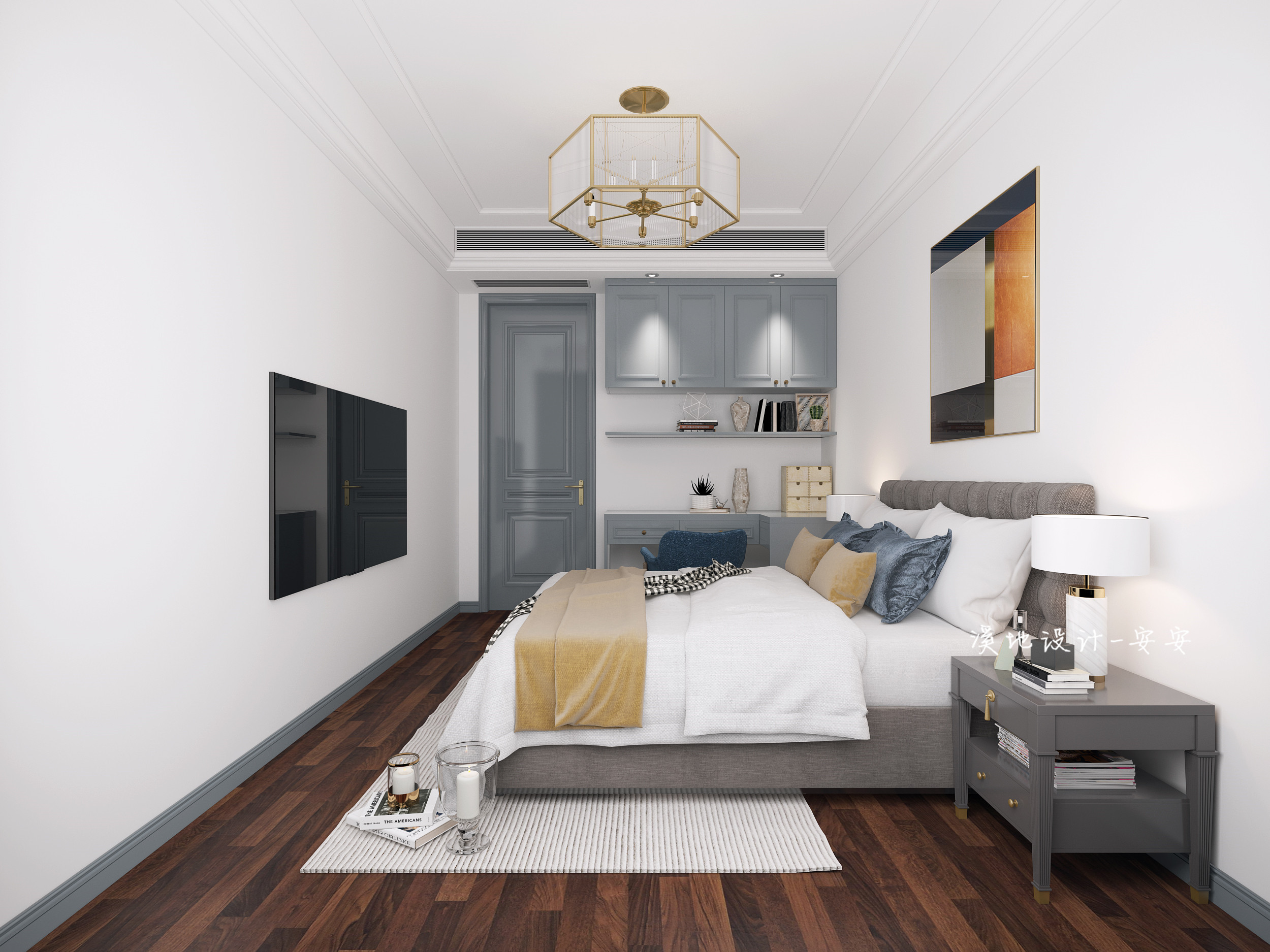 美式轻奢清新全房案例-8