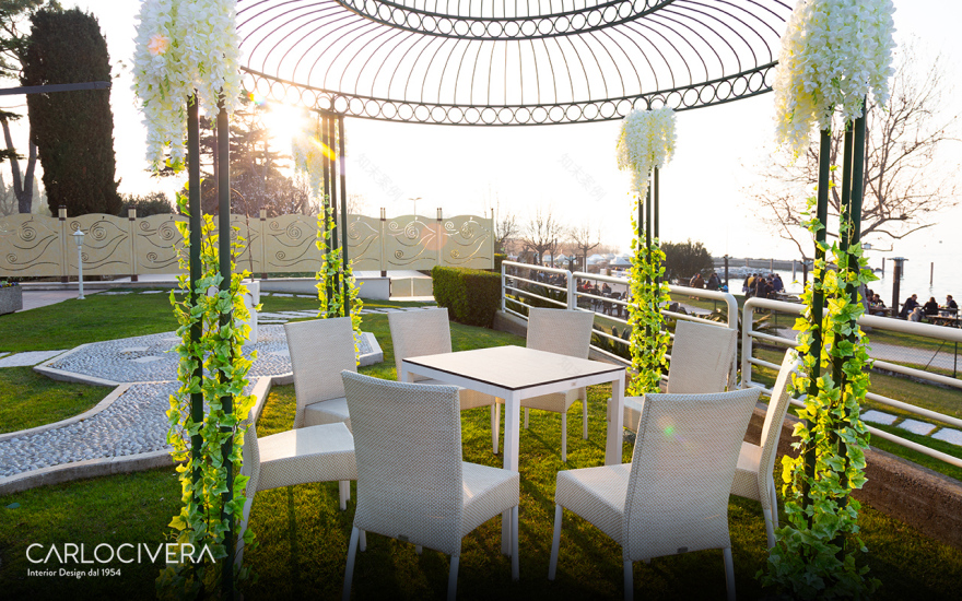 湖光山色——人工植物装点餐厅空间-4