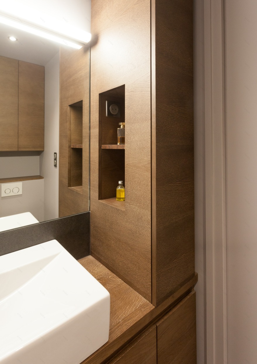 巴黎 43 平米无墙公寓,家具分隔打造灵动空间-20