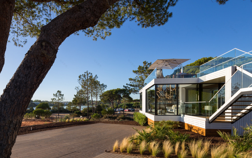 葡萄牙“树屋”销售办公室,自然与现代的完美融合-12