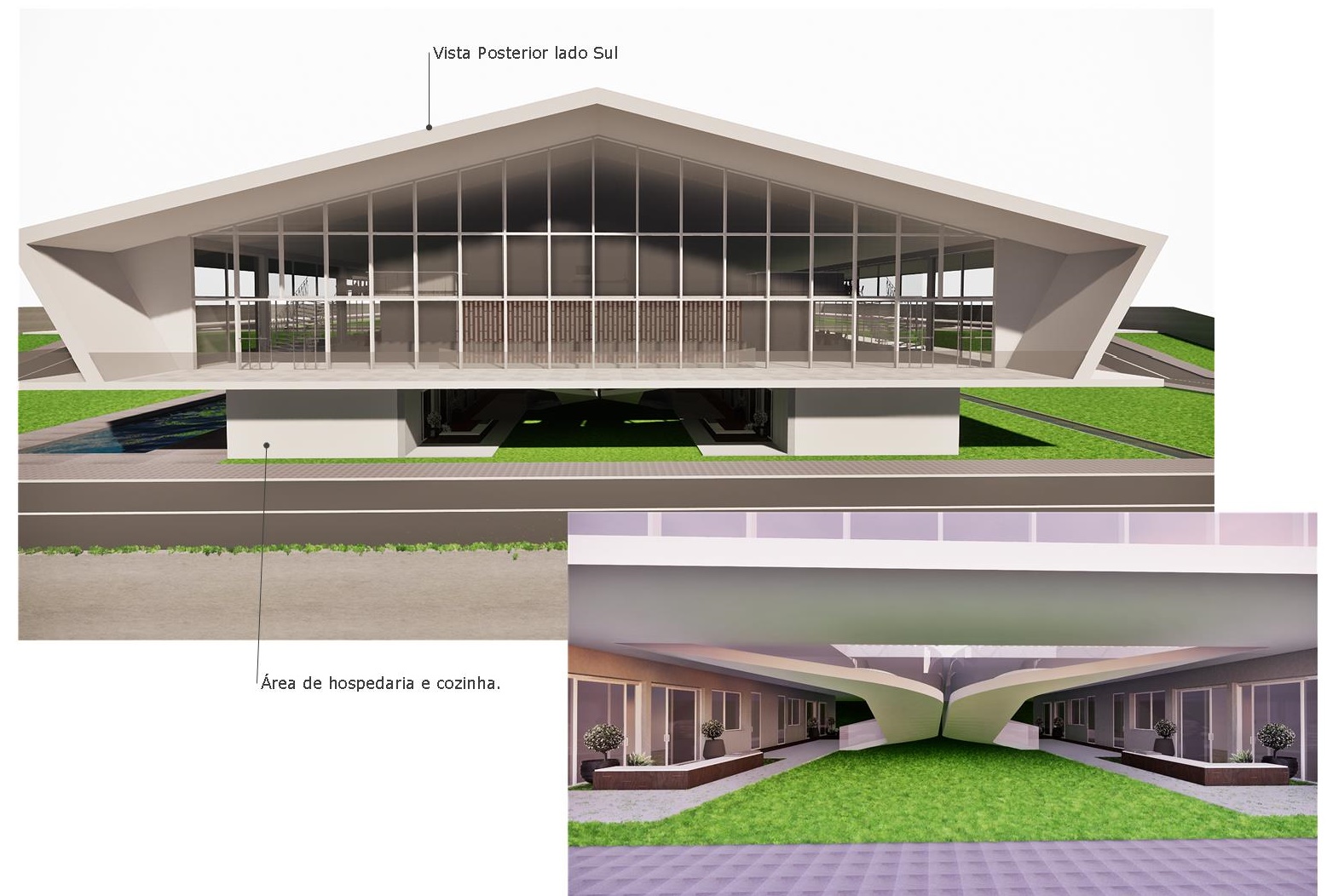 白色混凝土温馨派对空间丨Projeto Acadêmico-0