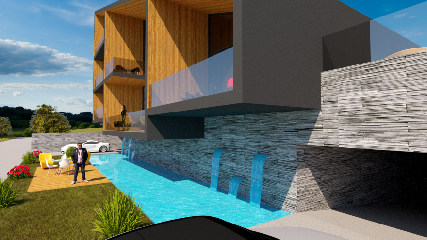 三层错落式住宅设计,楼梯与书架完美融合-6