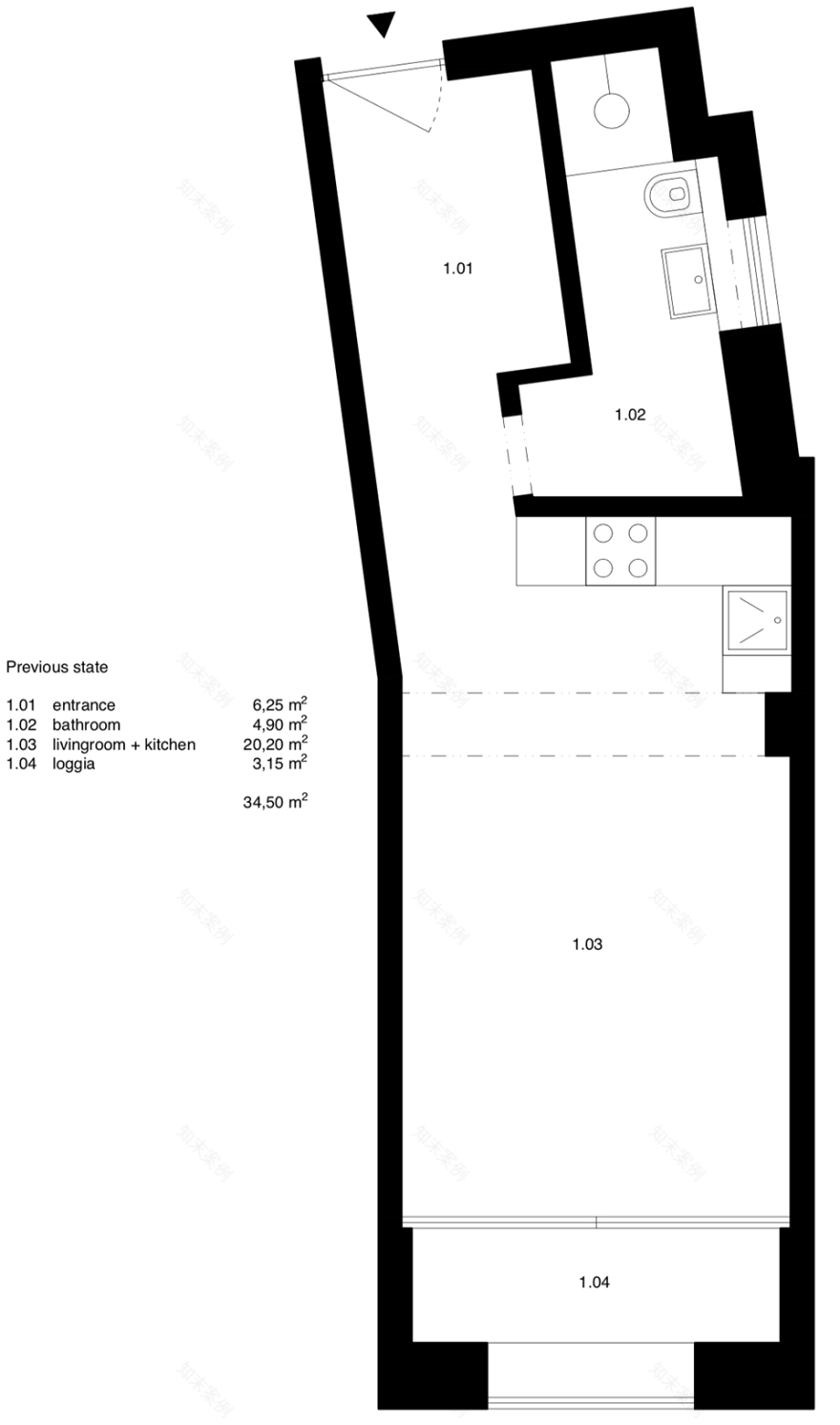 斯洛伐克蓝色教堂旁简约实用单间公寓设计丨斯洛伐克布拉迪斯拉发丨Kilo,Honč-53