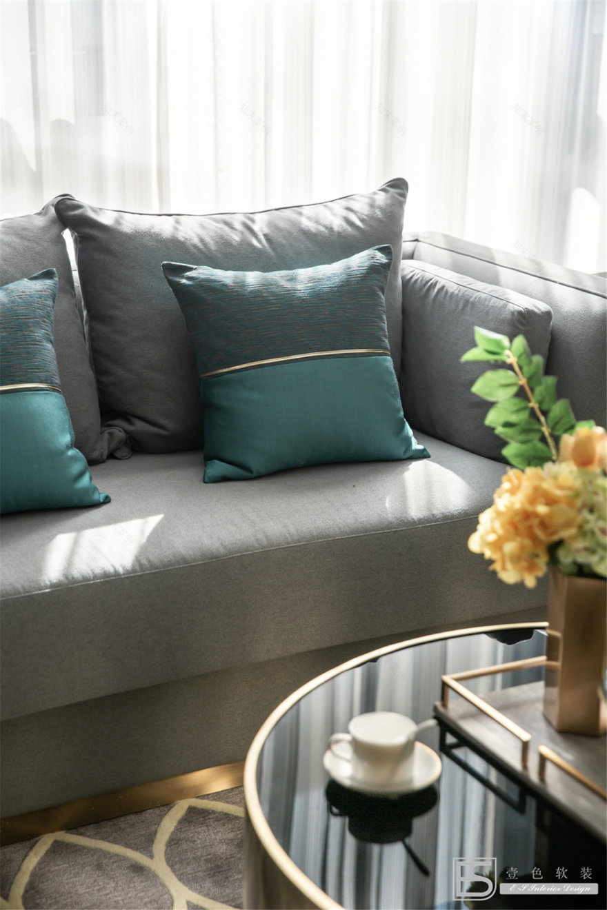 壹色软装 | 现代轻奢融入新中式,打造 350m2 中央美墅-7