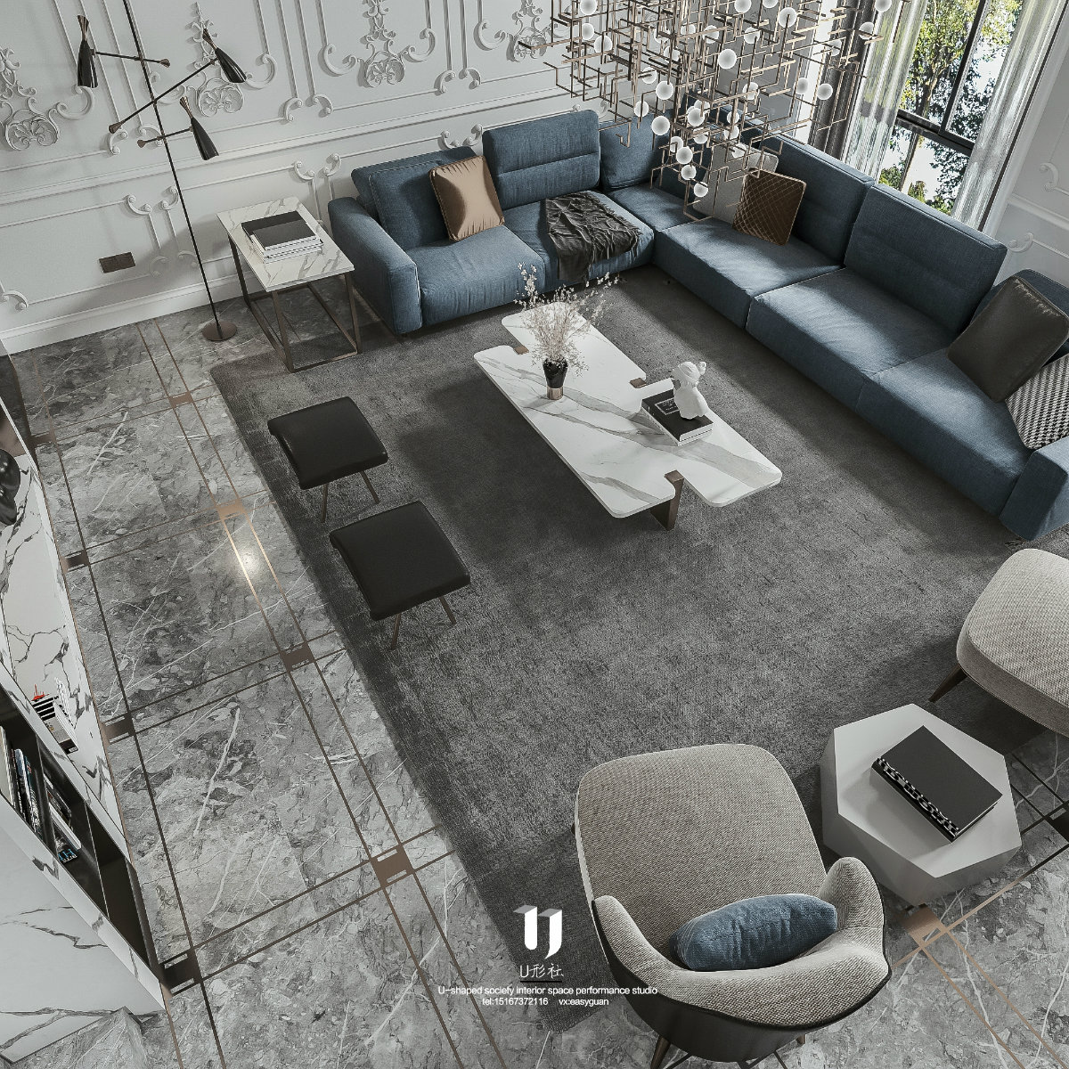 现代法式浪漫家居，3D2016 vr4.3 PS cc 打造沉浸式空间-7