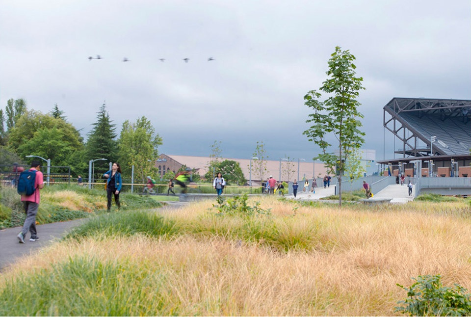 2019 ASLA通用设计类荣誉奖：下雷尼尔维斯塔和人行陆桥，美国西雅图/在众多交通模式的交汇地带建立一条具有重要意义的校园轴线-38