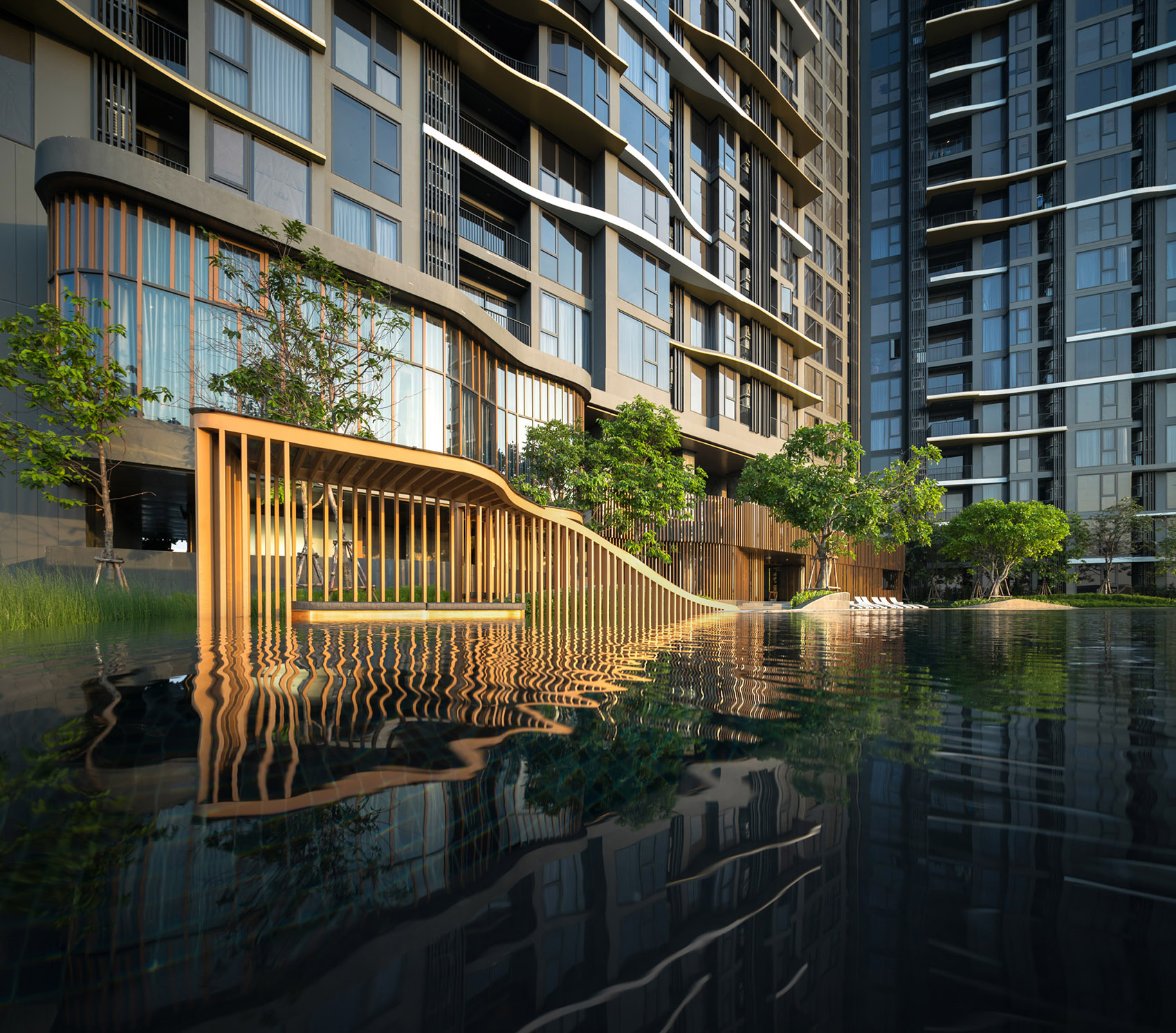 The Line Mochit高层住宅景观设计，曼谷/4个景观园区和6条主题步道打造舒适的生活环境-81