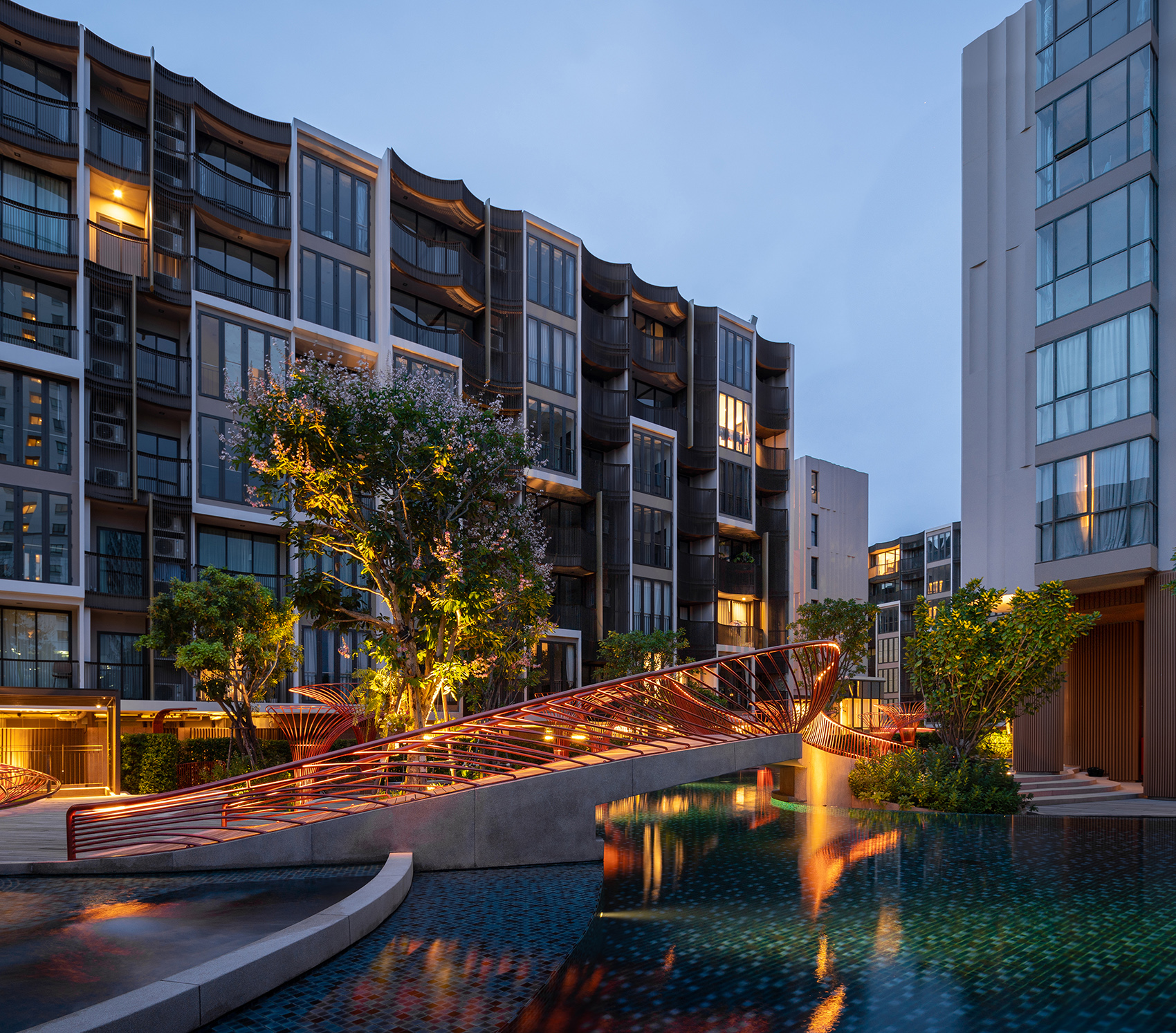 Kawa Haus公寓景观设计，曼谷/结合水景与竹木，倡导“慢生活方式”-19