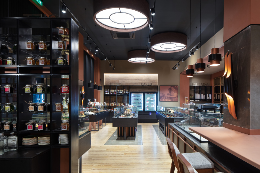 几何元素构建美食空间,温馨和谐呈现-8